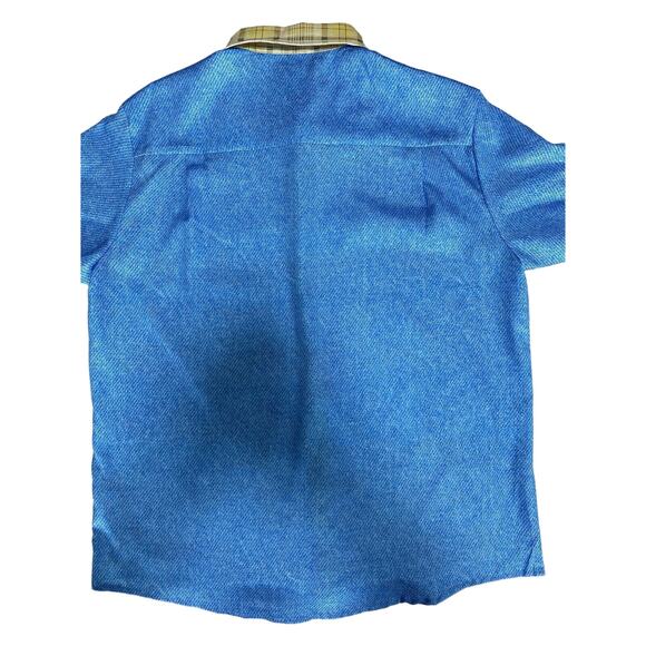 Royaura Shirt Mens Large Blue Aloha Hawaiian Beach Tropical Coastal Island - Picture 2 of 6